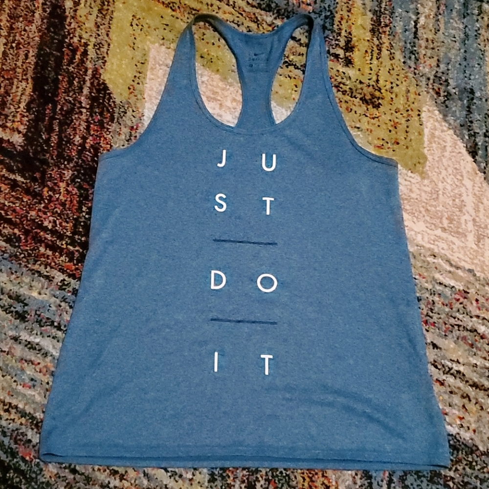 Blue Just Do It Tank